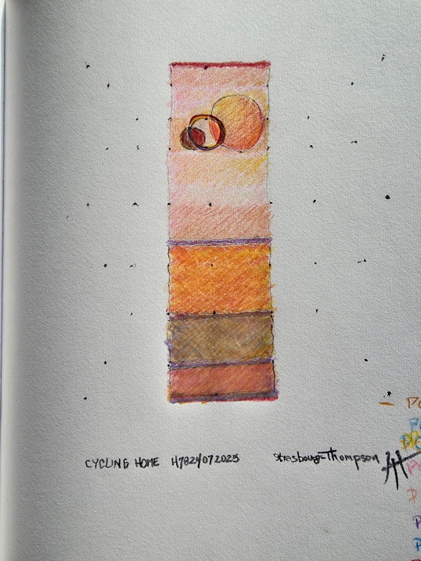 CIRCLING HOME    H7824072025  (Sketch for a work in progress) by HB Barry Strasbourg-Thompson BFA
