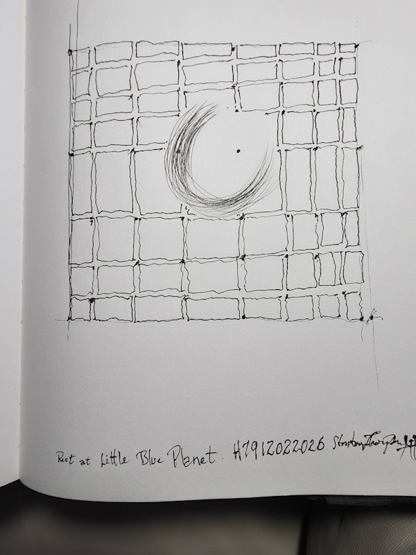 REST AT LITTLE BLUE PLANET.   H7912022026 by HB Barry Strasbourg-Thompson BFA, Image 1.