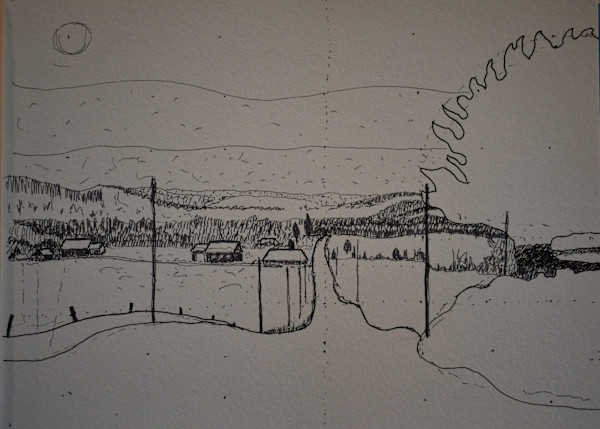 View of Thompson's Land at Cantley, Quebec        H76 08112022 by HB Barry Strasbourg-Thompson BFA