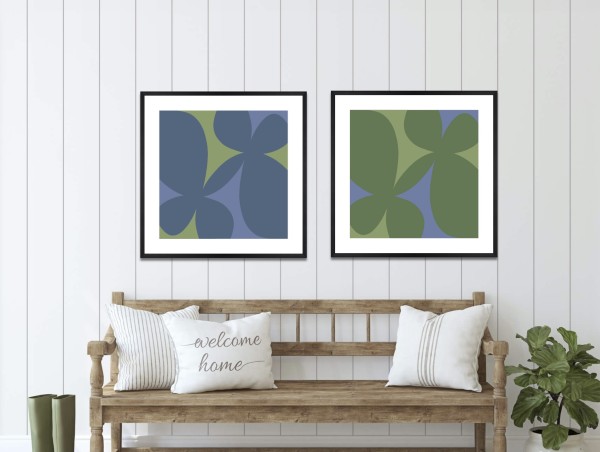 Clover Diptych by Lisa Javery