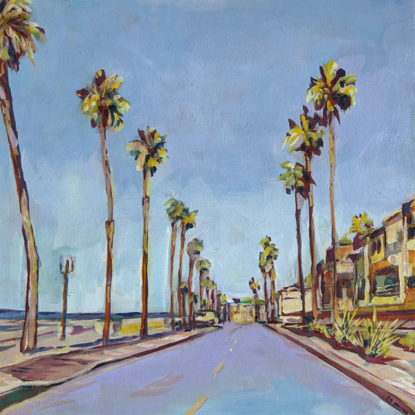 The Strand, Oceanside - Purple Road by Kate Joiner