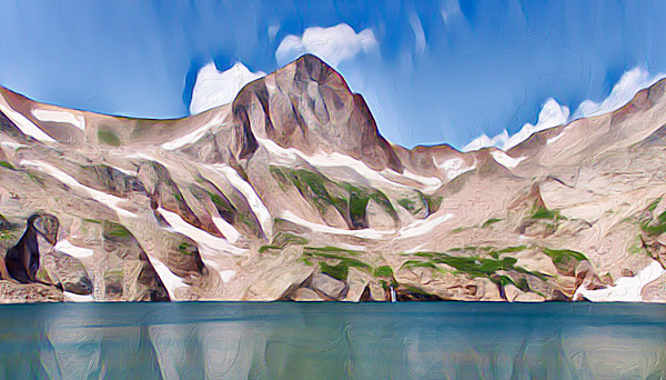 Blue Lake Abstraction by Lewis Jackson