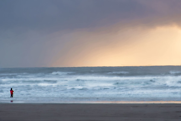 Fisherman at Sunset by Lewis Jackson
