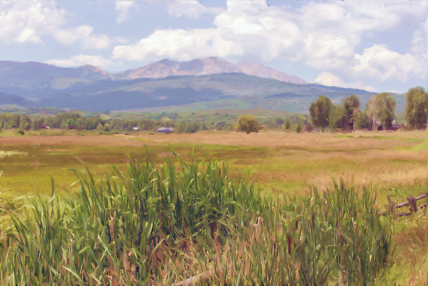 Summer Landscape with Mount Sopris by Lewis Jackson