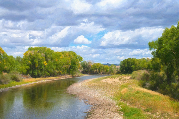 North Platte River,  Early Fall by Lewis Jackson
