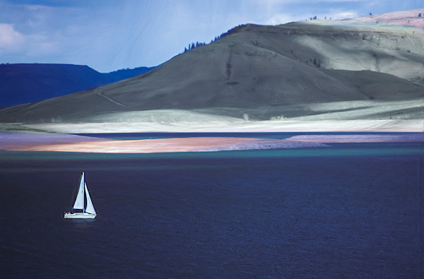 Sailboat, Cerro Reservoir by Lewis Jackson