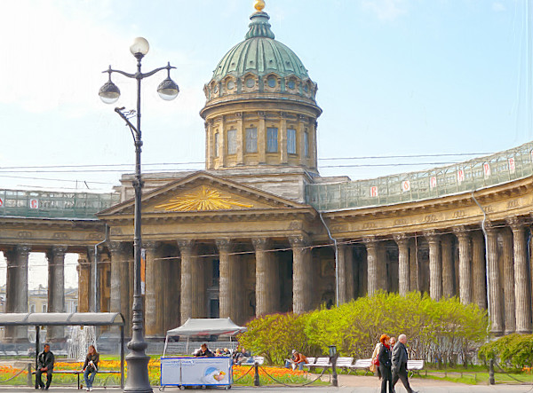Street Scene, St. Petersburg by Lewis Jackson