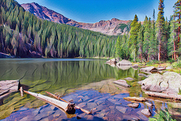 Whitney Lake (abstract) by Lewis Jackson