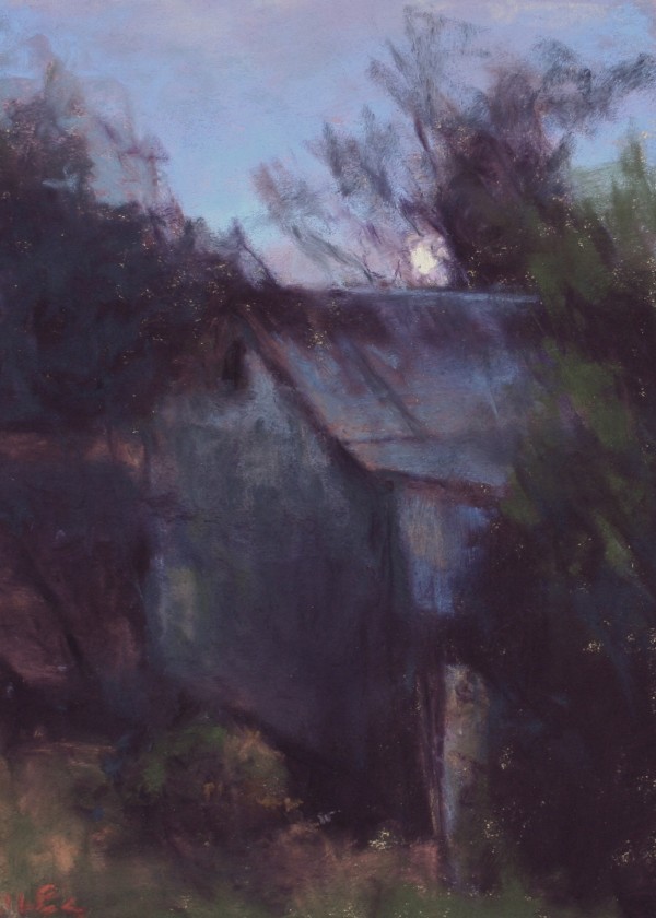Barn Study In Moonlight by Sabrina Stiles