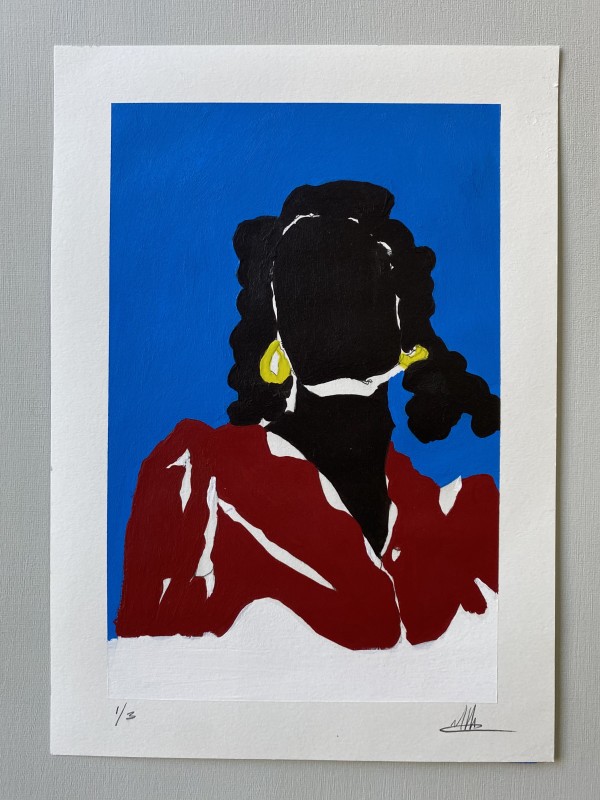 Black Woman with Twist Out, 1 of 3 by Mekia Machine