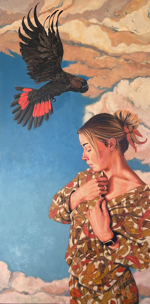 Charlie with Black Cockatoo by Kim Harding