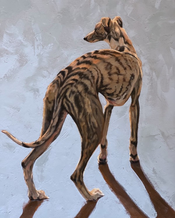 "Into the Blue " 80 x 60cm, oil on canvas by Kim Harding