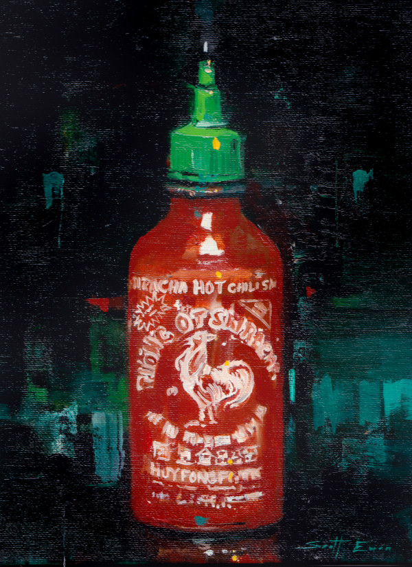 Bottle of Sriracha (Rooster Sauce)
