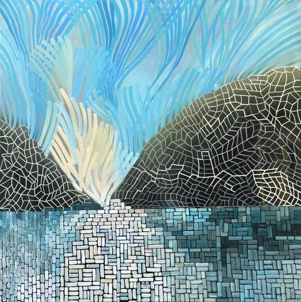 Lac et deux montagnes II by Mona Turner