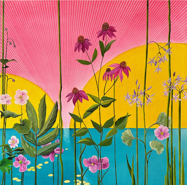 Lac et deux montagnes III by Mona Turner