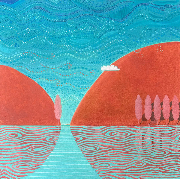 Lac et deux montagnes VI