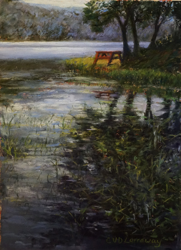 Reflections of Moffat Pond by Cathy Lorraway Art