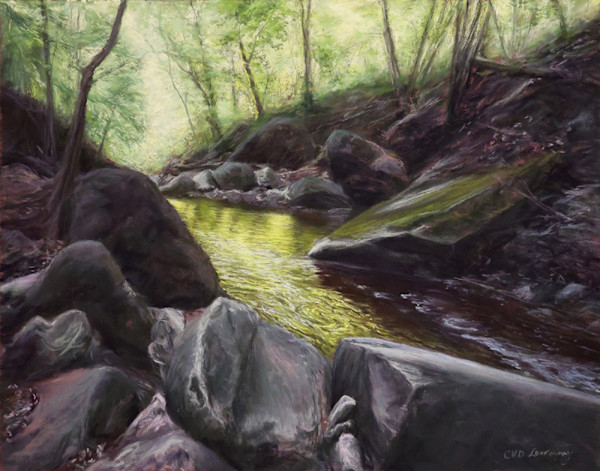 Verdant Serenity at Grindstone Creek by Cathy Lorraway Art
