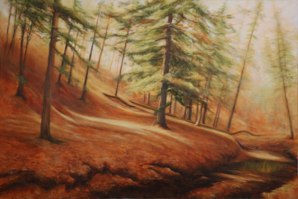 Golden Memories of an Autumn Day by Cathy Lorraway Art, Image 1.