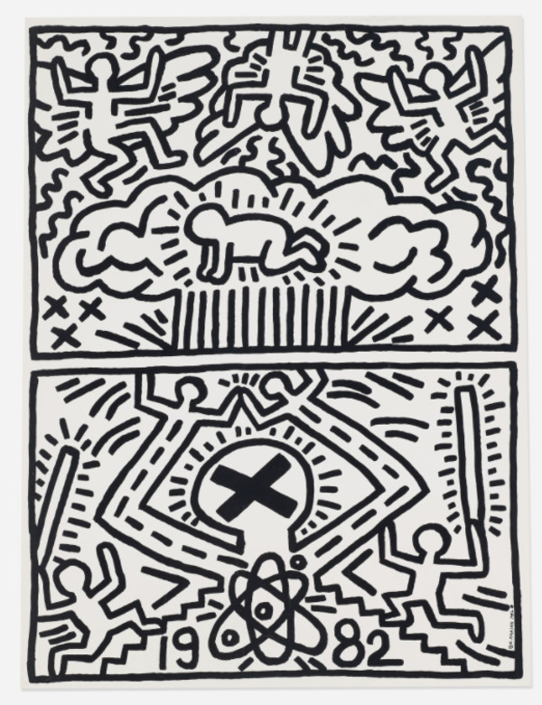 Keith Haring 1958–1990 poster for Nuclear Disarmament by Keith Haring