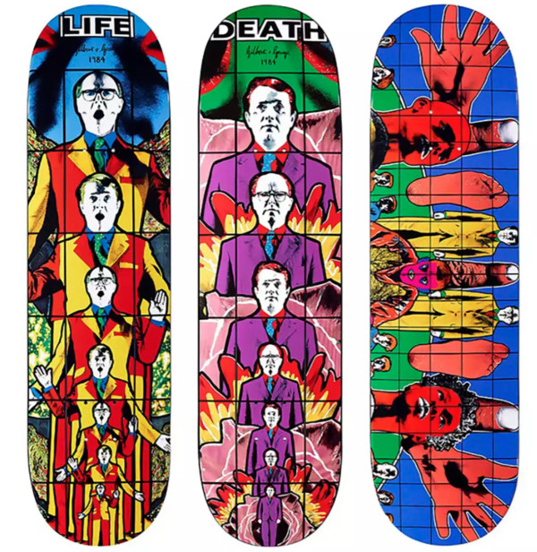Supreme x Gilbert & George Triptych by Gilbert & George