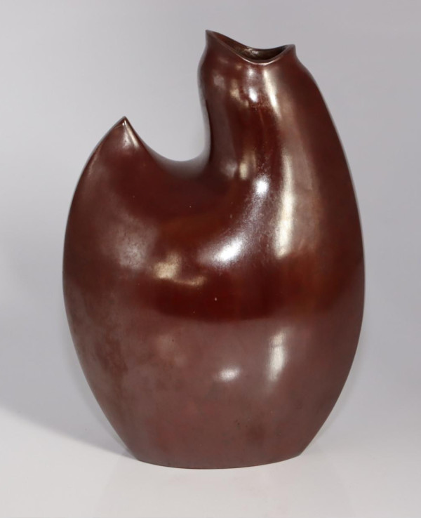 Nakajima Yasumi II Bronze Chicken Form Vase by Nakajima Yasumi II
