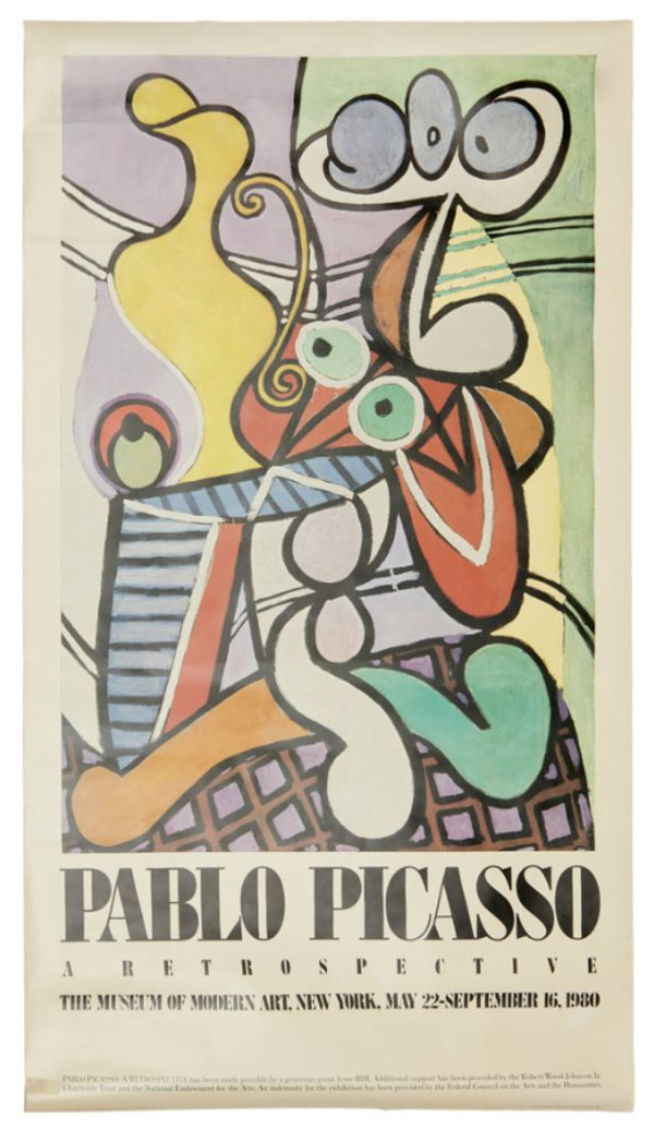 Pablo Picasso Retrospective MOMA 1980 Large Poster by Pablo Picasso