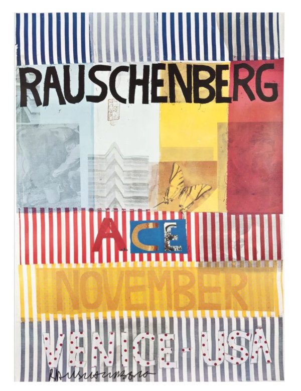 RAUSCHENBERG ACE GALLERY VENICE 1977 SIGNED by Robert Rauschenberg