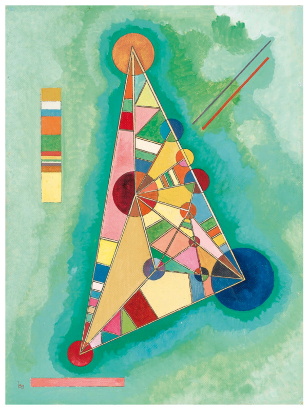 Bunt im Dreieck, Galerie Maeght 1954 by Wassily Kandinsky