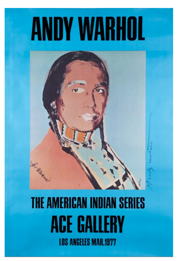 Andy Warhol American Indian ACE Gallery 1976 Signed Warhol and Means by Andy Warhol