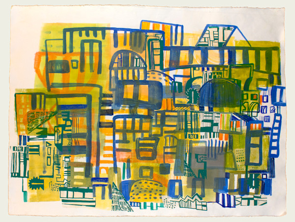 Blue map 8 by Miriam Singer, Image 2.