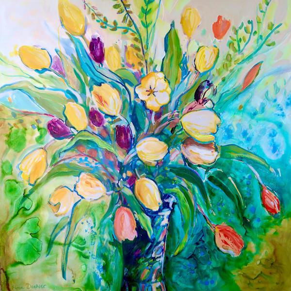 Yellow Tulips by Flora Doehler