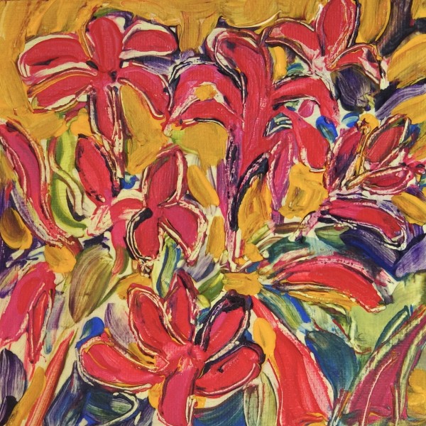 Red Lilies by Flora Doehler