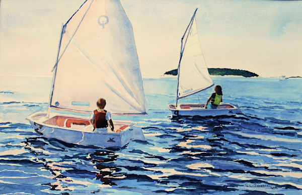 Afternoon Opti Race by Susan L. Johnson Art