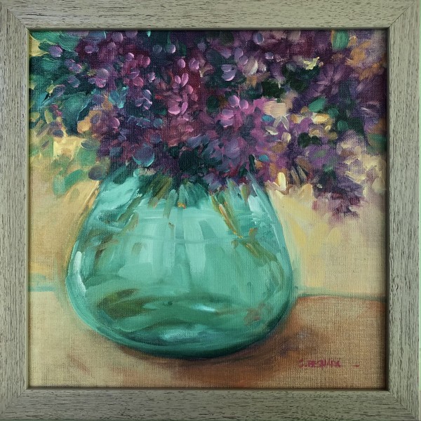 Lilacs with Green Vase (warm)