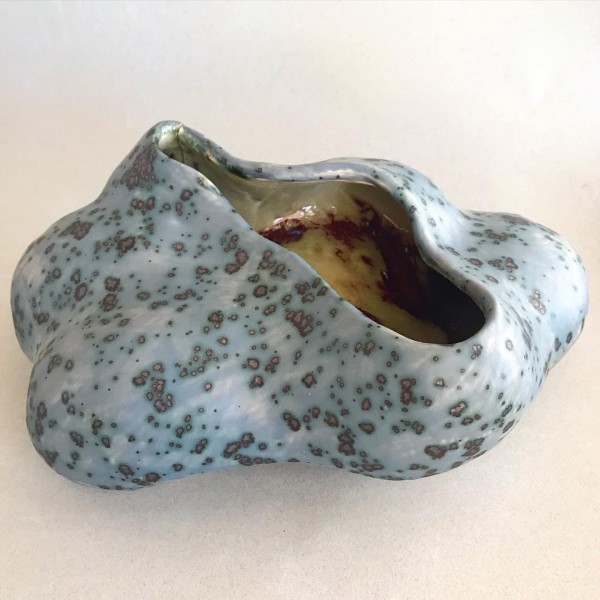 denim speckled vessel