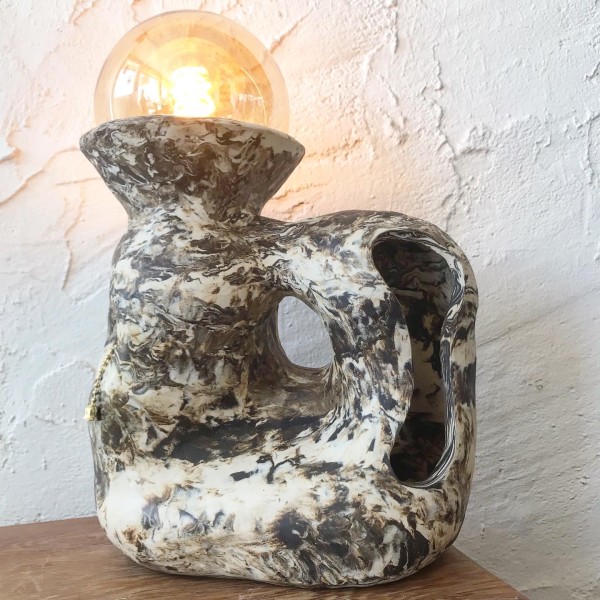 marbled cave lamp by Kelly Witmer