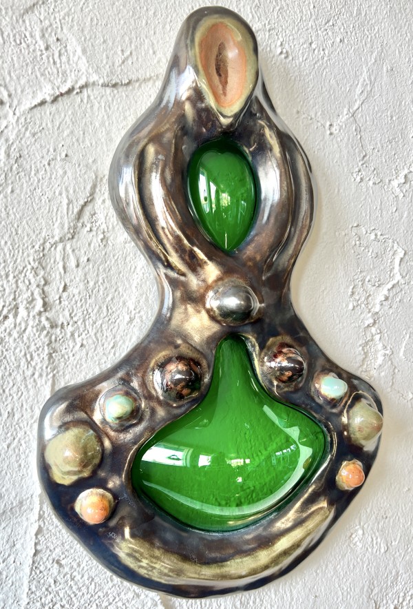 Emerald glass relic by Kelly Witmer