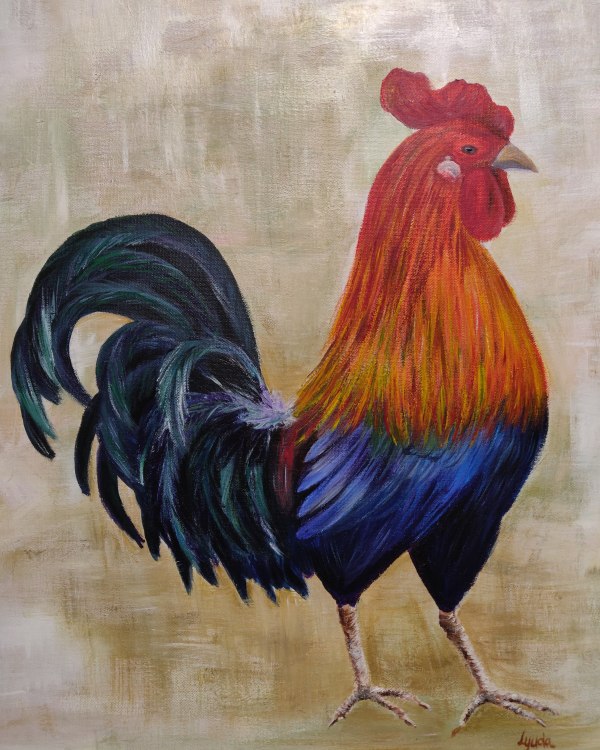 Rooster by Lyuda Morhun
