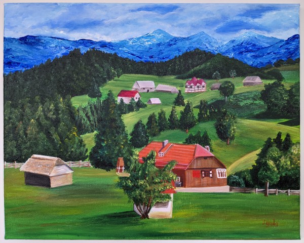 Carpathian Landscape by Lyuda Morhun