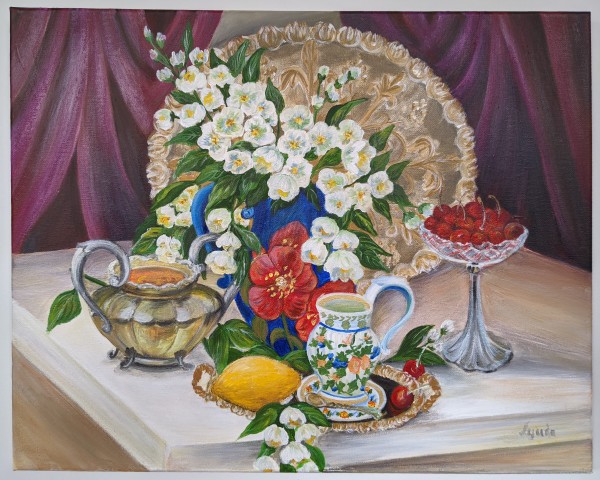 White Bells and Fruit by Lyuda Morhun
