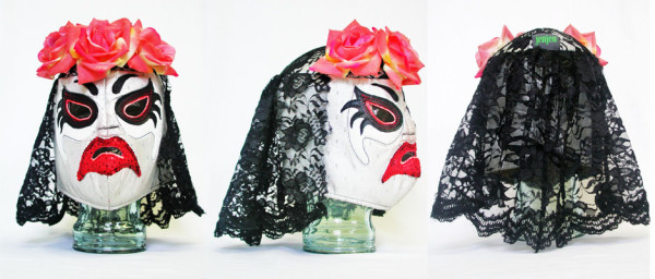 Custom Luchadora “Scorned Bride” Mask by Jennifer Collins-Mancour
