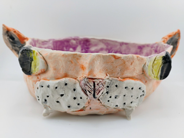 Orange Cat Bowl by Space Monkey, Image 1.
