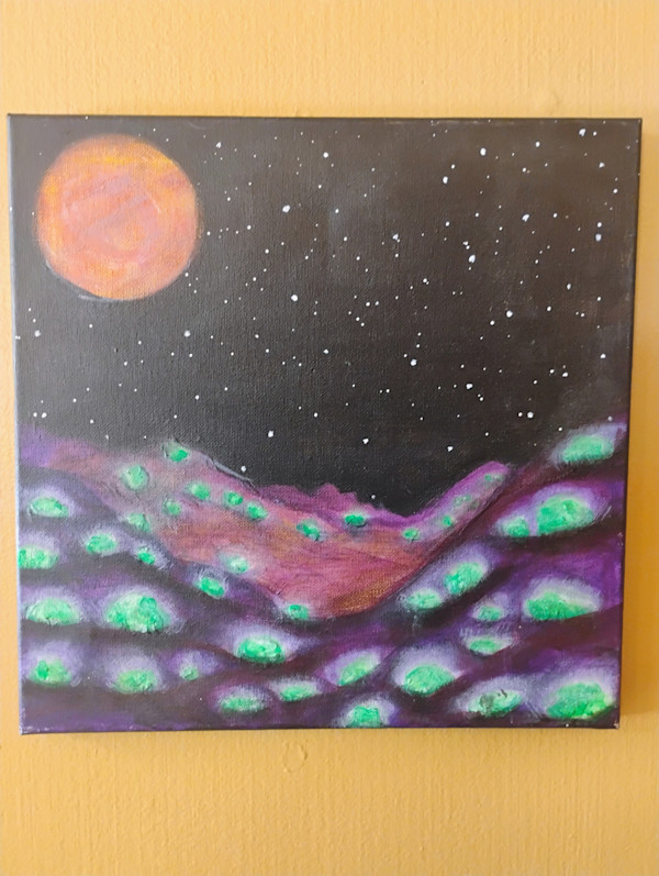 Self-Illuminated Mineral Field by Space Monkey, Image 1.