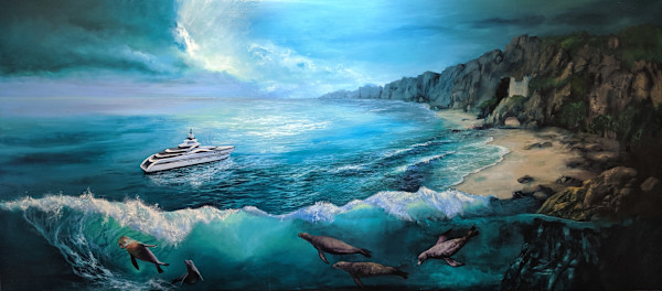 Seal Sea Scape by C J Elsip