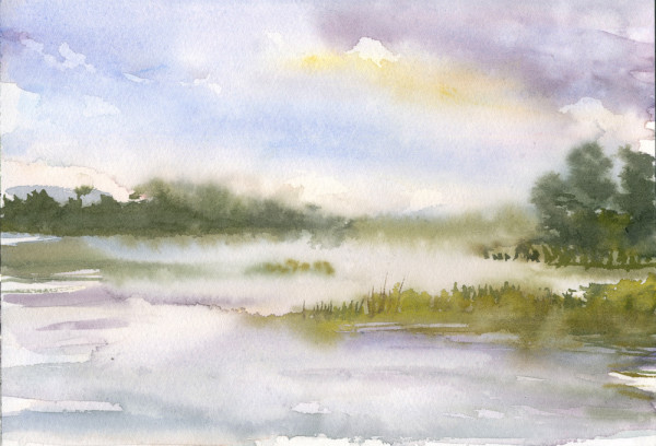Grass Island Fog 3 by Brooke Lanier