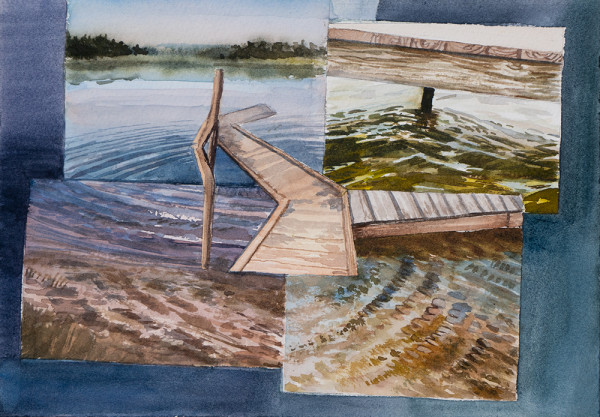 Motions Stilled, Dock, Purple by Brooke Lanier