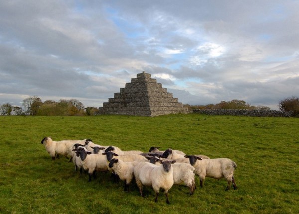 Sheep and Pyramid, Ireland by Barry Andersen