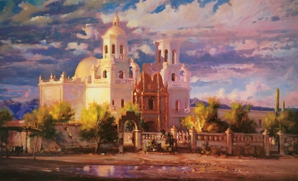 Sunset – San Xavier del Bac by Buck McCain