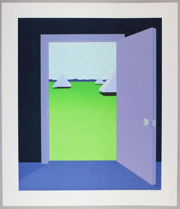 Holding I (Open Door with Pyramids) by Jonathan Meader